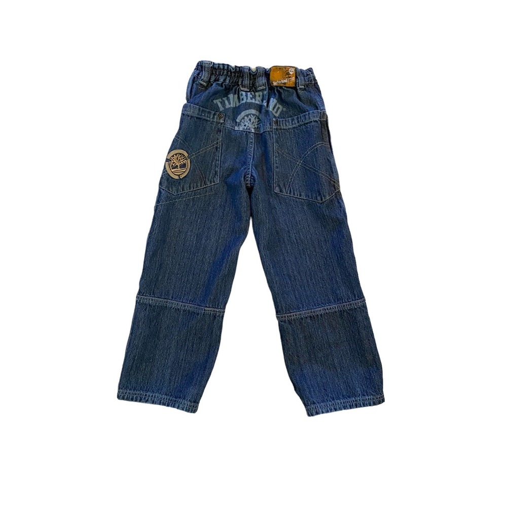 Vintage Timberland Boys Jeans Size 7 Retro 90's Straight Leg Hip Hop Logo